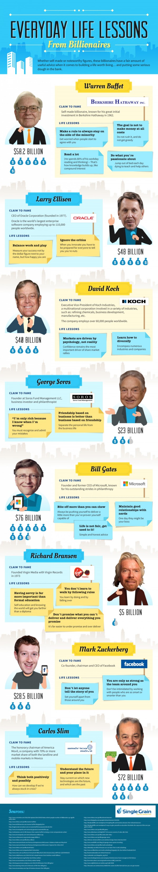 life lessons from billionaires